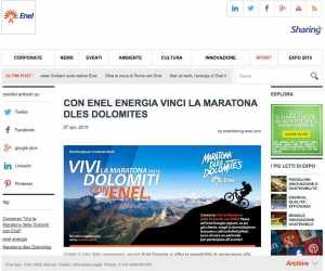 Vivi la Maratona delle Dolomiti con Enel Energia