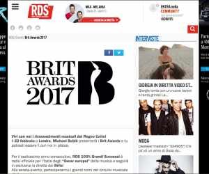 BRIT AWARDS 2017 – LONDRA – 22 FEBBRAIO