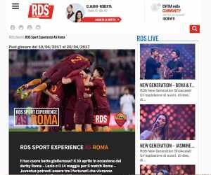 RDS SPORT EXPERIENCE AS ROMA