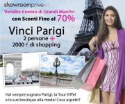 Vinci Parigi e 2000 euro di shopping con Showroomprive.it