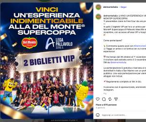 Del Monte, partecipa per avere la possibilità di vincere un’esperienza VIP alla Supercoppa