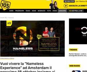 RADIO 105 TI PORTA AD AMSTERDAM CON NAMELESS MUSIC FESTIVAL