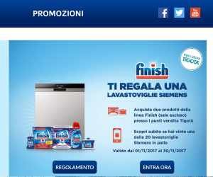 FINISH TI REGALA UNA LAVASTOVIGLIE SIEMENS