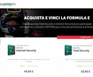 ACQUISTA KASPERSKY E VINCI LA FORMULA E