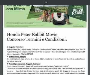 Honda Peter Rabbit Movie