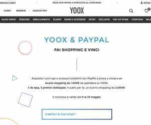 YOOX & PAYPAL fai shopping e vinci