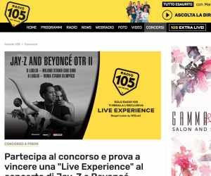 VIVI UN’ESCLUSIVA LIVE EXPERIENCE AL CONCERTO DI JAY-Z E BEYONCE’ CON RADIO 105