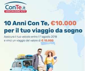 10 Anni ConTe, 10.000 Euro per il tuo viaggio da sogno
