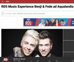 RDS Music Experience Benji & Fede ad Aqualandia