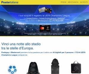 VINCI LA UEFA CHAMPIONS LEAGUE CON POSTEPAY