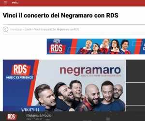 CON RDS VINCI NEGRAMARO INDOOR TOUR