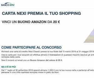 VINCI UN WEEKEND CON NEXI