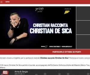 CON RDS VINCI CHRISTIAN RACCONTA CHRISTIAN DE SICA