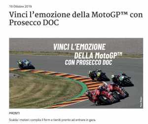 WIN THE MOTOGP EXPERIENCE WITH PROSECCO DOC