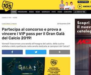 CON RADIO 105 AL GRAN GALA’ DEL CALCIO