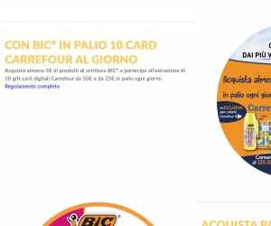 CON BIC PUOI VINCERE UNA CARD CARREFOUR AL GIORNO