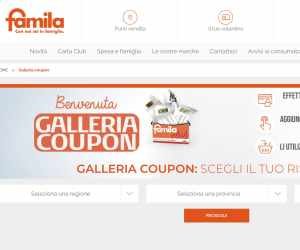 BUONI SCONTO FAMILA IN OMAGGIO DEL VALORE DI 150€