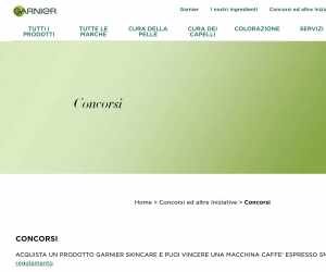 ACQUISTA UN PRODOTTO GARNIER SKINCARE E PUOI VINCERE UNA MACCHINA CAFFE’ ESPRESSO