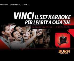 COMPRA BURN E PUOI VINCERE IL KIT KARAOKE