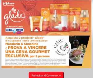 GLADE A SUPPORTO DELLA RISTORAZIONE: VINCI UNA CENA GOURMET