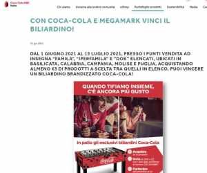 CON COCA-COLA E MEGAMARK VINCI IL BILIARDINO