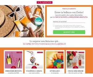OFFERTA CLARINS BUONO SCONTO DI 10€ E SPEDIZIONE GRATUITA