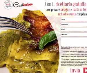 RICHIEDI GRATIS IL TUO RICETTARIO CON GUSTISSIMO