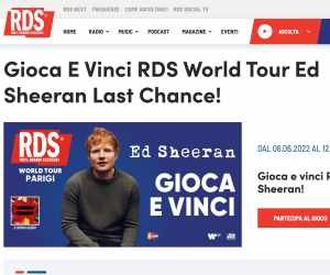 CON RDS VINCI IL WORLD TOUR DI ED SHEERAN