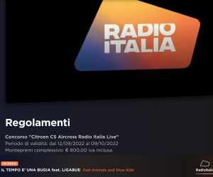 Citroen C5 Aircross Radio Italia Live