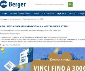 VINCI FINO A 300€ ISCRIVENDOTI ALLA NOSTRA NEWSLETTER!