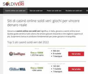 Offerte di Benvenuto e Bonus Casinò SoldiVeri.com