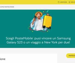 Scegli PosteMobile e puoi vincere un Samsung Galaxy S23 o un viaggio a New York