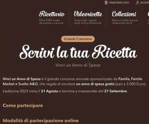 Scrivi la tua Ricetta - Vinci un Anno di Spesa