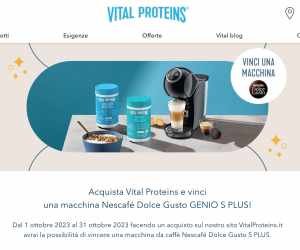 Acquista Vital Proteins e potrai vincere una macchina Nescafé Dolce Gusto GENIO S PLUS