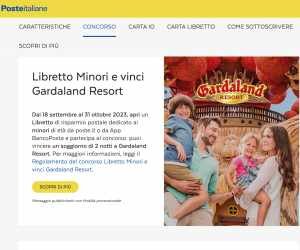 Concorso Libretto Minori e vinci Gardaland Resort