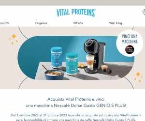 Acquista Vital Proteins e potrai vincere una macchina Nescafé Dolce Gusto GENIO S PLUS
