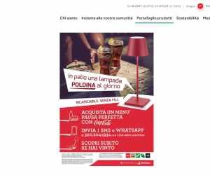 VINCI LA LAMPADA CON AUTOGRILL E COCA-COLA