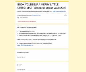 BOOK YOURSELF A MERRY LITTLE CHRISTMAS - concorso Oscar Vault 2023