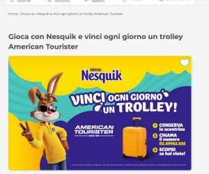 VINCI TROLLEY AMERICAN TOURISTER CON NESQUIK
