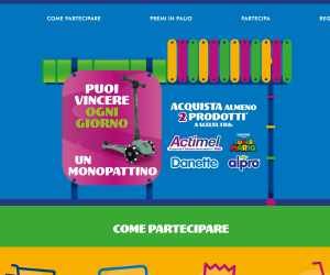 Vinci un monopattino al giorno con Danone Kids
