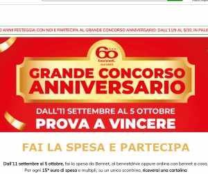 GRANDE CONCORSO ANNIVERSARIO 60 ANNI BENNET