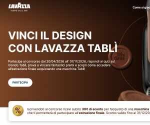 VINCI IL DESIGN CON LAVAZZA TABLI'