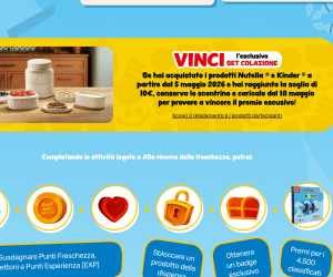 KINDER E NUTELLA I PREMI DELL’ESTATE