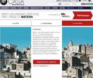 CON AtCasa VINCI UN VIAGGIO ROMANTICO A MATERA