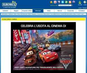 Vivi le avventure di Disney Cars 2 con Euronics