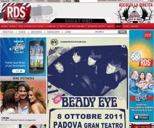 BEADY EYE - Gioca e Con RDS Vinci! Lo special Pass per il Soundcheck e il Meet&Greet!