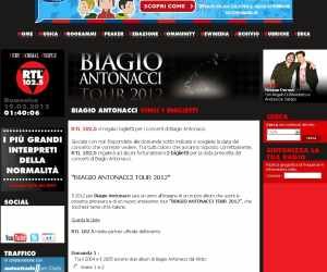 BIAGIO ANTONACCI TOUR 2012