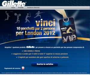 Vinci con Gillette un’esperienza per 2 per Olimpiadi di Londra 2012
