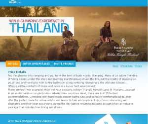 Win a glamping experience in Thailand