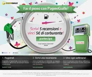 Fai il pieno con PagineGialle! Scrivi 5 recensioni e vinci 5€ di carburante!